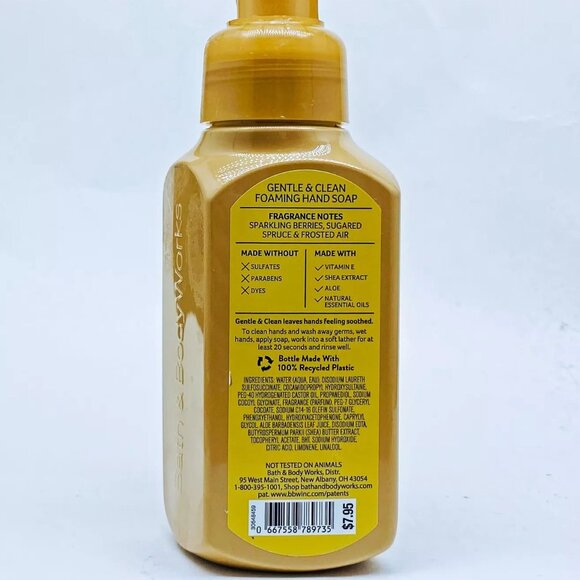 BATH & BODY WORKS GOLDEN BERRY MISTLETOE FOAMING HAND SOAP SET OF 3 Xmas Berries - Picture 2 of 4